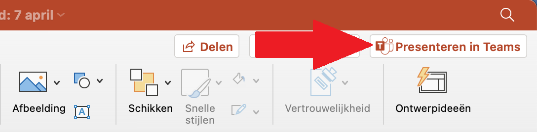 PowerPoint presenteren in Teams